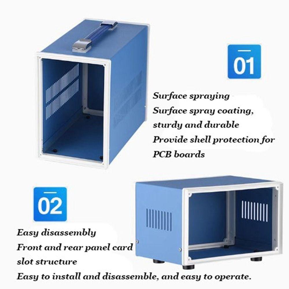 Carcasa metalică pentru electronice Carcasă albastră și albă pentru proiect Carcasă în aer liber Interior