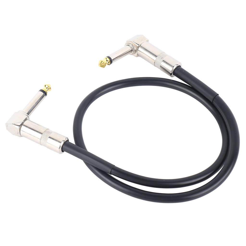 Guitar Patch Cable 6.35mm Plug Right Angle Anti Interference Reduce Noise Flexible Guitar Effect Pedal Cord