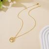 Elegant Wave Pendant Necklace - Stainless Steel Fashion Accessory for Women