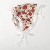 Elegant Floral Cotton Head Scarf Soft Wrap Printing Hair Scarf Vintage Lace Triangle Scarf  Beach