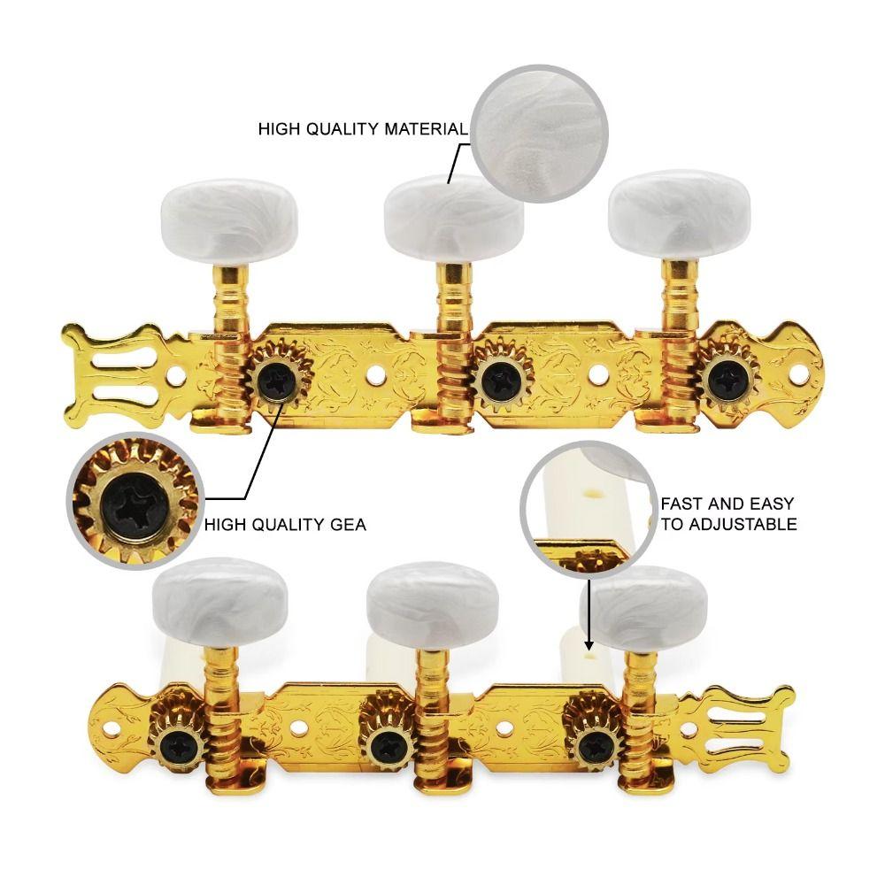 2Pcs/Set Semi-closed Machine Head Tuners Keys Metal Guitar String Tuning Pegs  Stringed Instruments