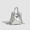 Fashion Niche Carrying Silver Corset Street Bag Women's Summer Bow Crossbody Bucket Bag Women