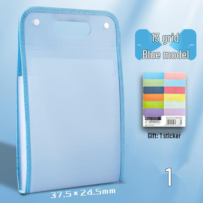 A4 Handheld Accordion Test Paper Storage Bag for Students - Large Capacity