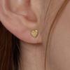 [LOMET] 14K GF Ruby Heart Earrings_MJ5010BFE