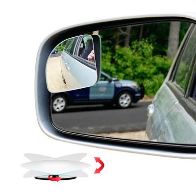 Car Auxiliary Mirror, Blind Spot Mirror, 360° Angle Adjustment Auxiliary Mirror, Rearview Mirror, Side Mirror(Fan Shape, 4 Pieces)