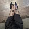 Damen Sexy Netzstrumpfhose Strümpfe Strumpfhose Schleifen Transparent Gothic Party Club Weiß Schwarz Damen Netzsocken Dessous