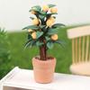 Dollhouse 1:12 Miniature Rose Tulip Hyacinths Sunflower Fruit Tree Potted Green Plant Flower Tree Plants Bonsai Model Home Decor