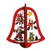 Cute Wooden Christmas Ornaments Star Xmas Tree Bell Xmas Tree Hanging Embellishments Crafts DIY Holiday Hanging Decor