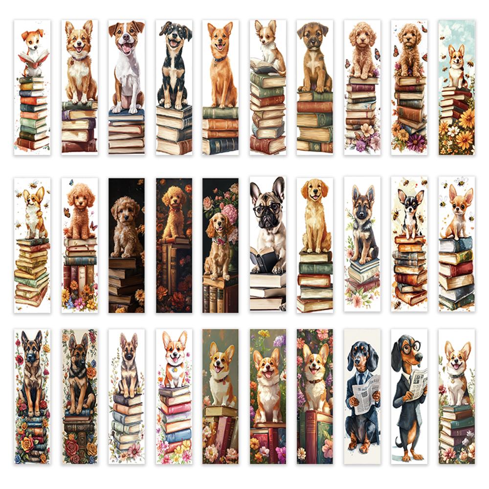 

32 шт., креативные закладки для собак, мультяшные милые собаки, идеально подходят для учителей, читателей и книголюбов, подарок на день рождения.