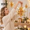 Reusable Paper Snowflakes for Ceilings 6Pcs Christmas Snowflake Hanging Decorations, 3D Iridescent Ornaments, Decorative Winter