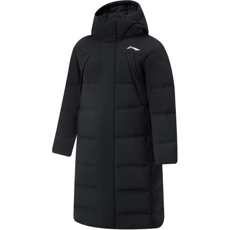 Li Ning Down Jackets Men s Black Hooded Moderate AYMU467-1 3XL