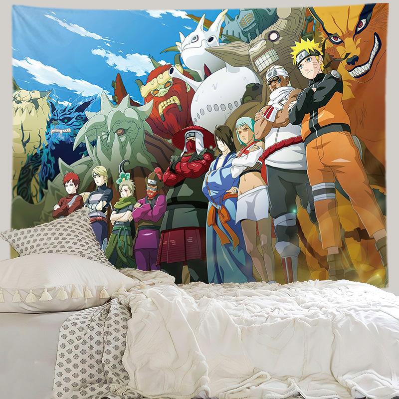 Anime Background Cloth Bedroom Decoration Cloth Living Room Hanging Cloth Printed Wall Cloth Hanging Blanket