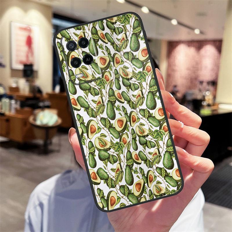 Cute Avocado Collage Case For Oppo A17 A77 A80 A40 A60 A98 A78 A18 A38 A58 A16 A76 A96 A74 A94 A54 A57S A15 Cover