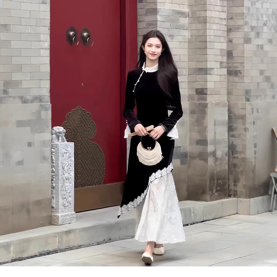 Spring Fashion Modern Chinese Cheongsam Dress - Plus Size