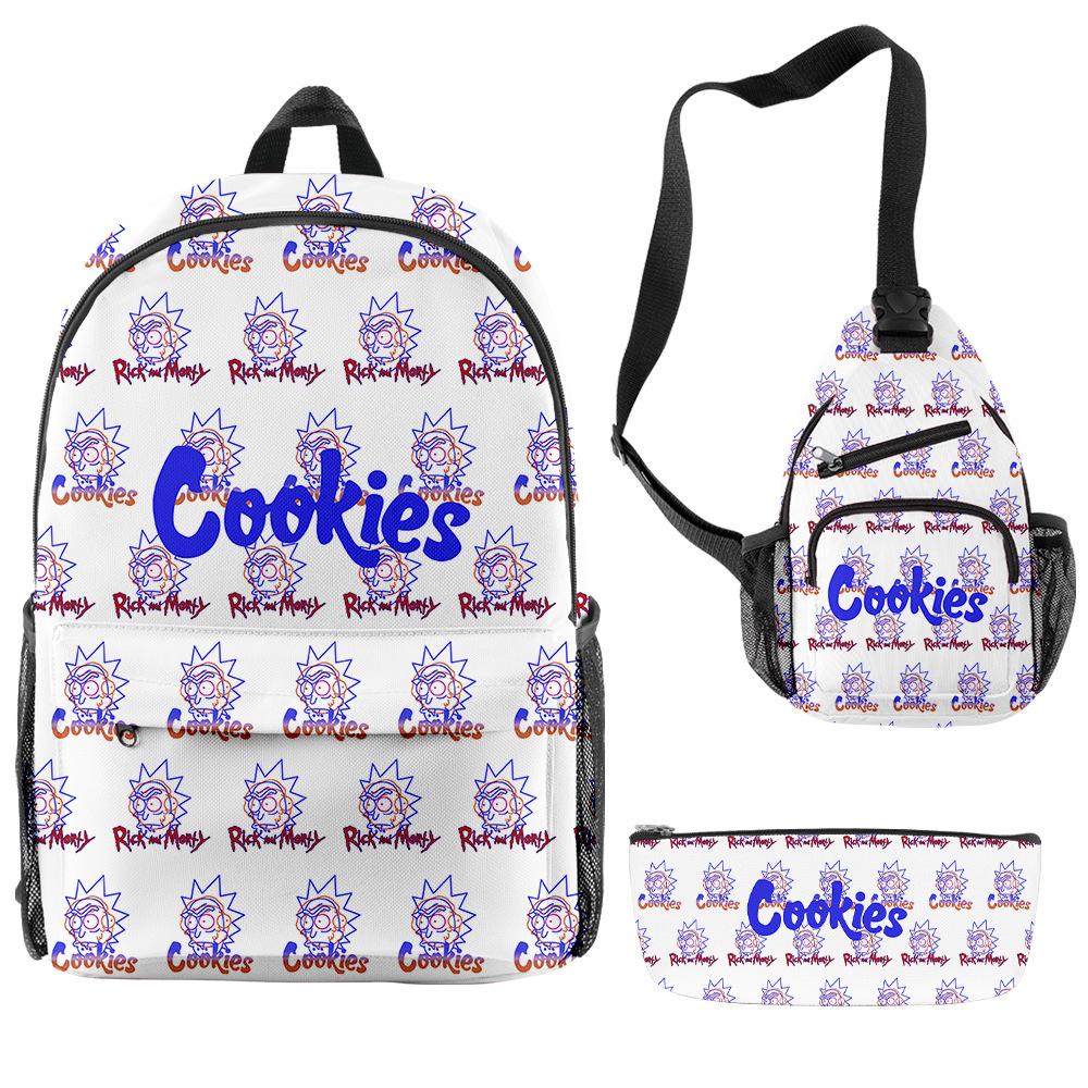 Cook 3D Printing Large Capacity Multifunctional Male And Female Versatile Backpack Student Bag Three-Piece Set