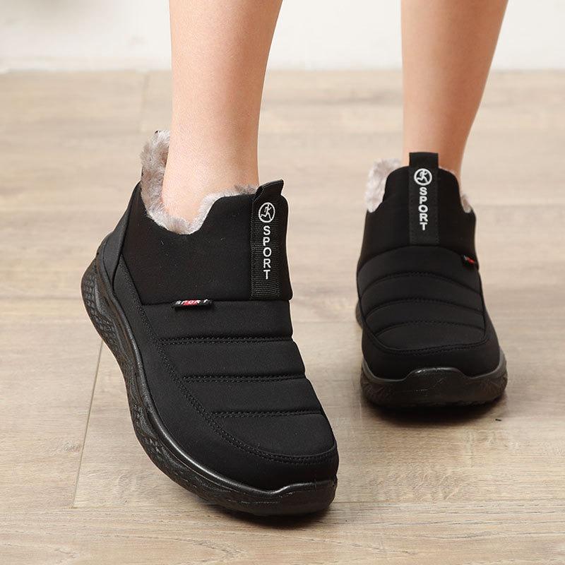 Fashion Women Cotton Shoes 2025New Fashion Waterproof Couple Snow Boots Women Warm Winter Comfortable Casual Ankle Boots Botas De Mujer