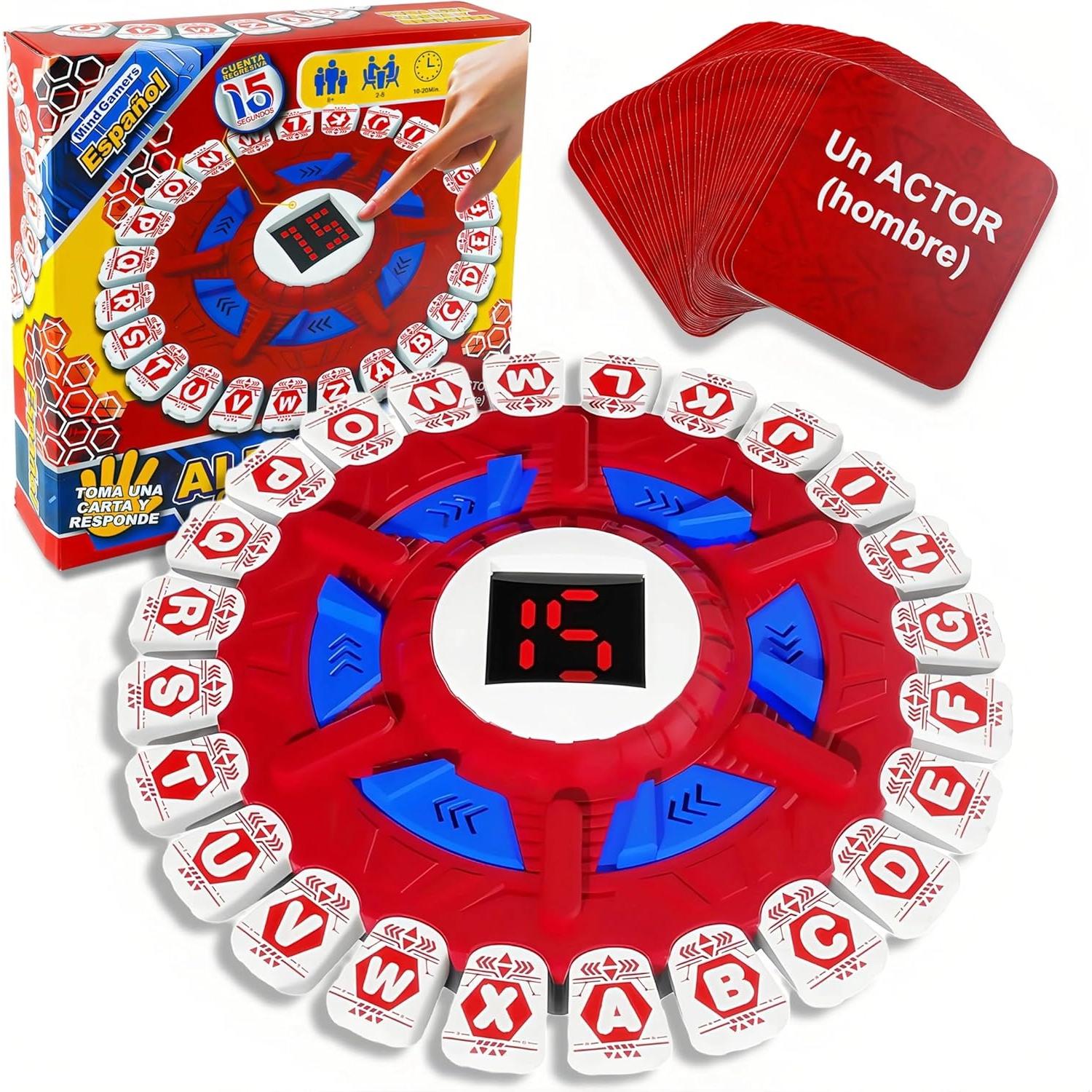 

24-Key Crazy Alphabet Board Game 36 Cards 144 Categories Fast Rhythm Word Game 3D Early Learning Fast-Paced Board Game Party