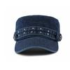 Rivet Denim Flat Top Hat Women's Sun Hat Duck Tongue Hat