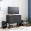VidaXL TV Cabinet Black 68.5x39x60.5 Cm Steel, TV Stand, TV Sideboard, Multimedia Unit, TV Bench, Hi-fi Cabinet, Center of 846470