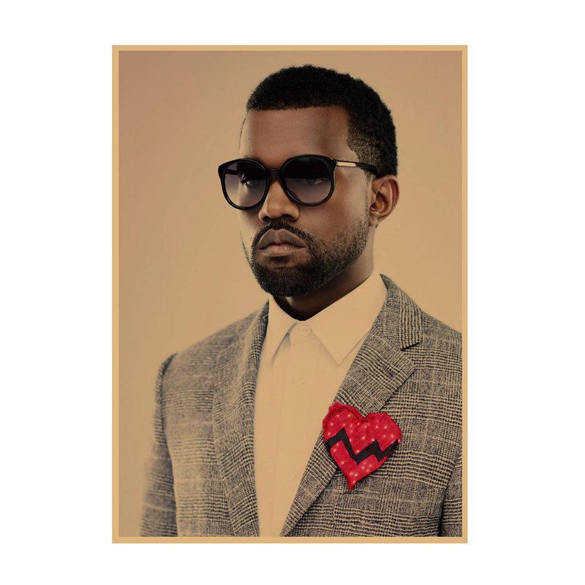 Kanye West Hip Hop Rapper Poster - Decorative Wall Art for Bar or Cafe (661)