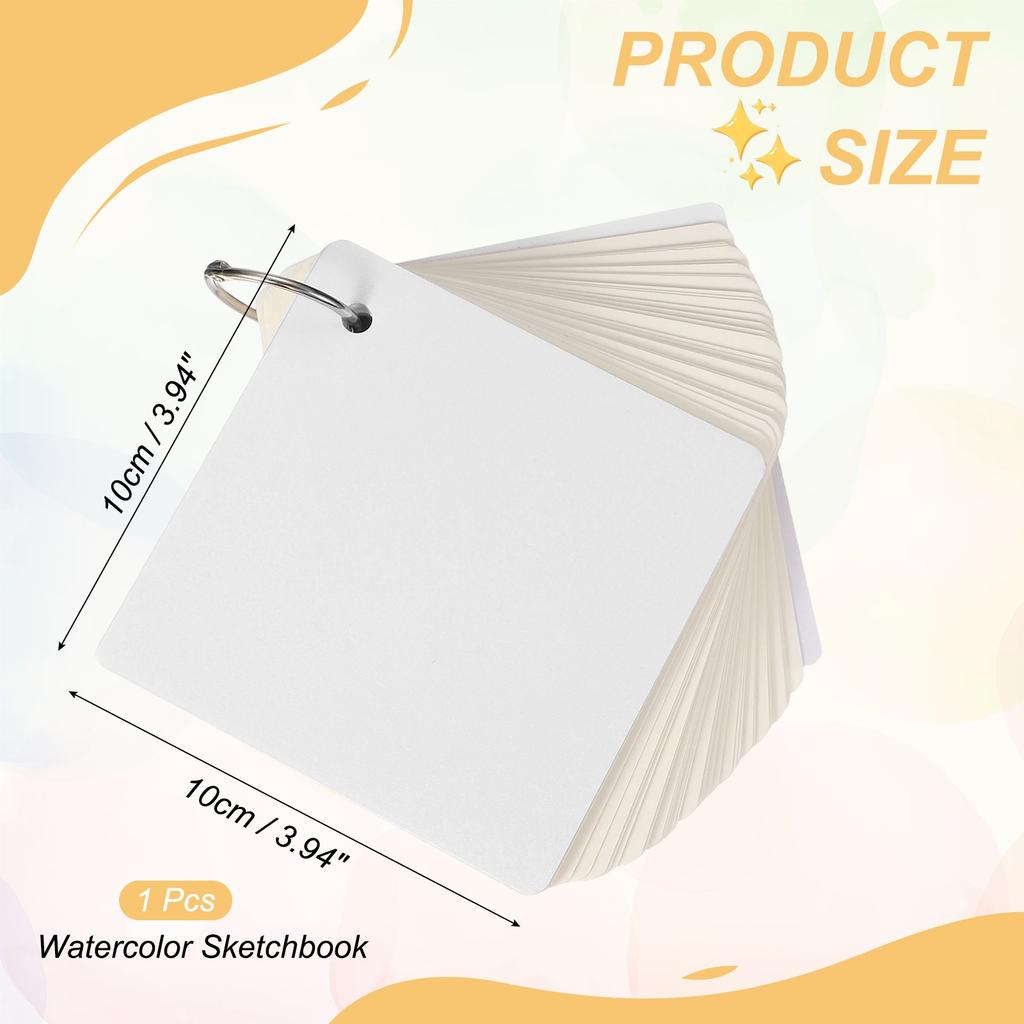 1/2Pcs Loose Leaf Hardcover Pocket Watercolor Sketchbook 230GSM Blank Travel Journal Sketch Book for Writing Drawing Painting