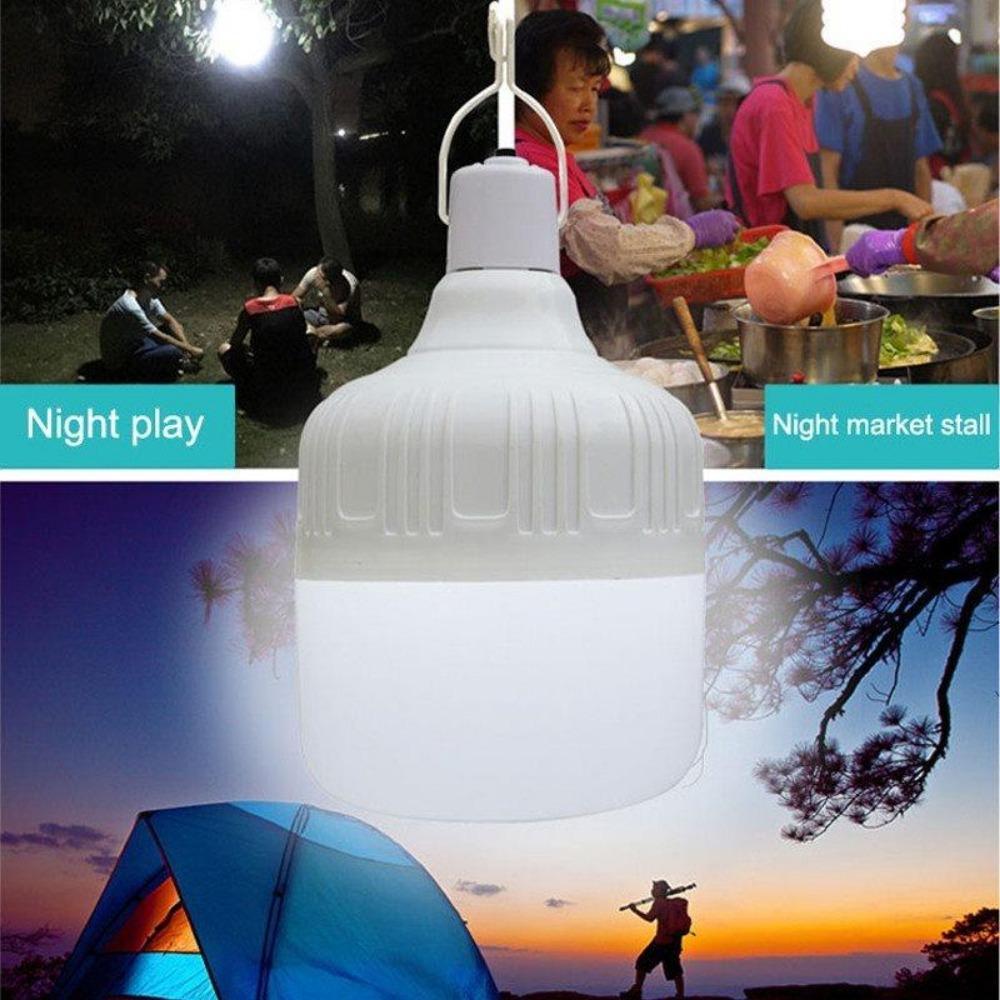 20W/40W/60W/80W/100W/150W/200W USB Rechargeable LED Lamp for Outdoor Camping Night Fishing Emergency Light