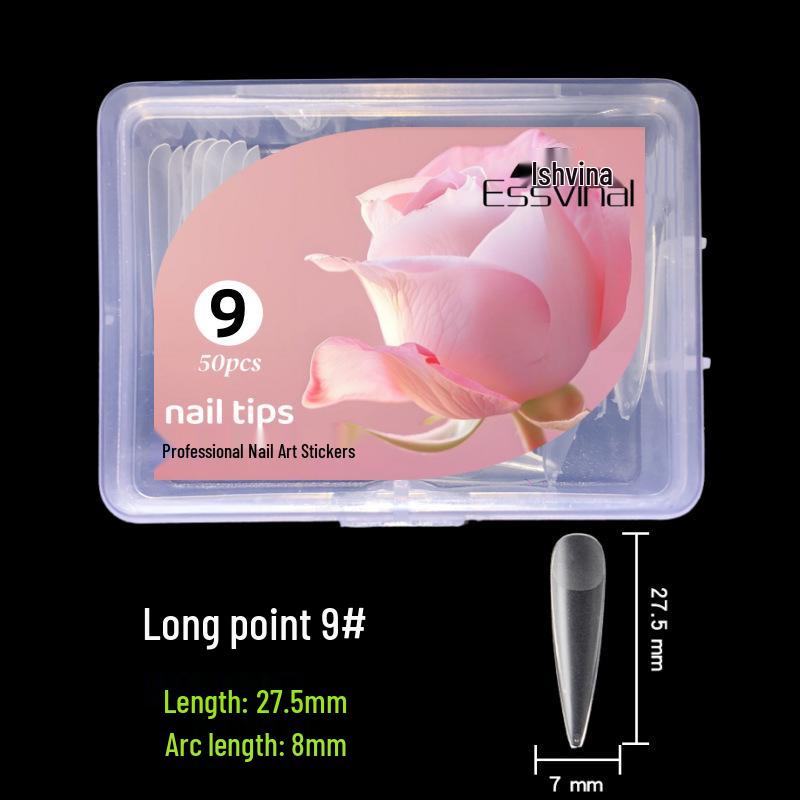 Matte Mandelfarbene Wassertropfen-Press-On-Nägel - Dünn, Nahtlos, Transparent, Dual-Use Aufklebbare Nagelverlängerungen