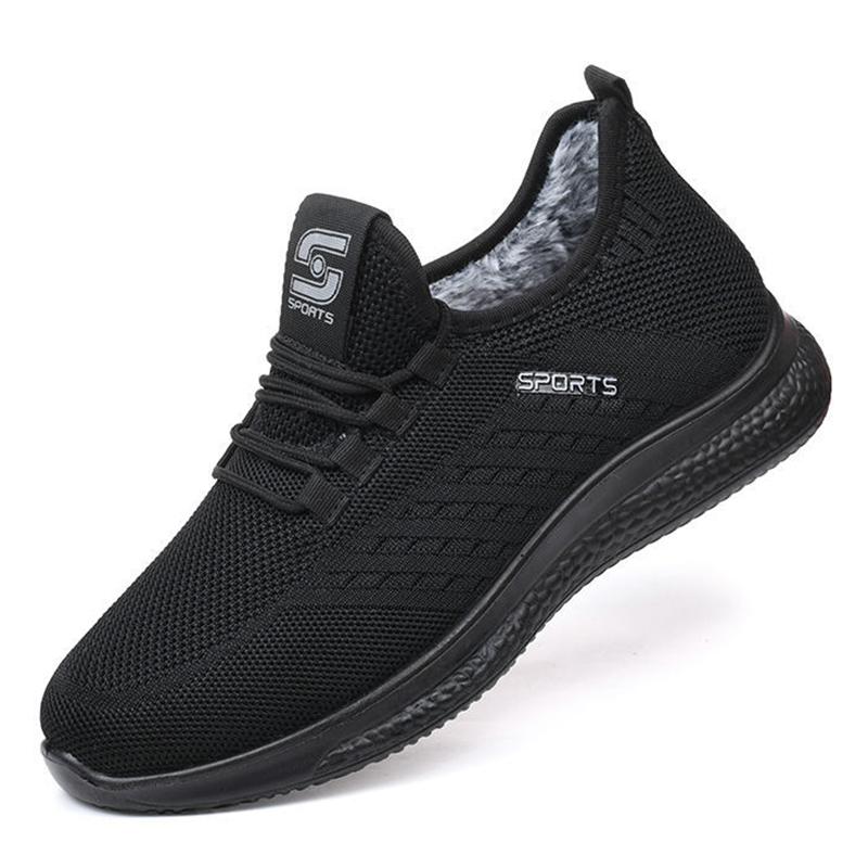

Новые зимние мужские кроссовки для бега, ходьбы, сетчатые кроссовки, повседневные кроссовки для активного отдыха, теплые зимние ботинки, легкая спортивная обувь для мужчин, теннисная обувь 43 чёрный