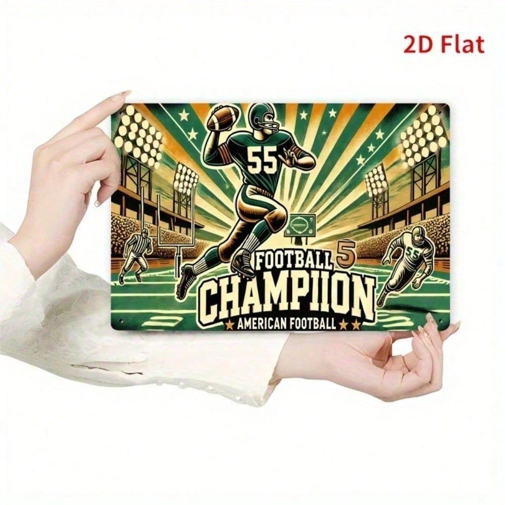 NFL Metal Wall Art Retro 12x8 Inch Man Cave Stadium Decor Sports Gift