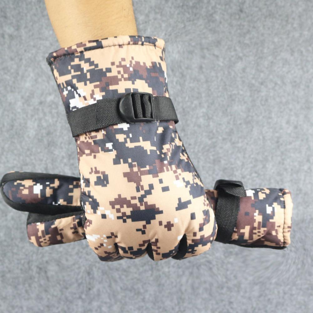 A8 winter men's ski camouflage gloves autumn and winter waterproof and windproof thickened warm and non-slip labor insurance gloves