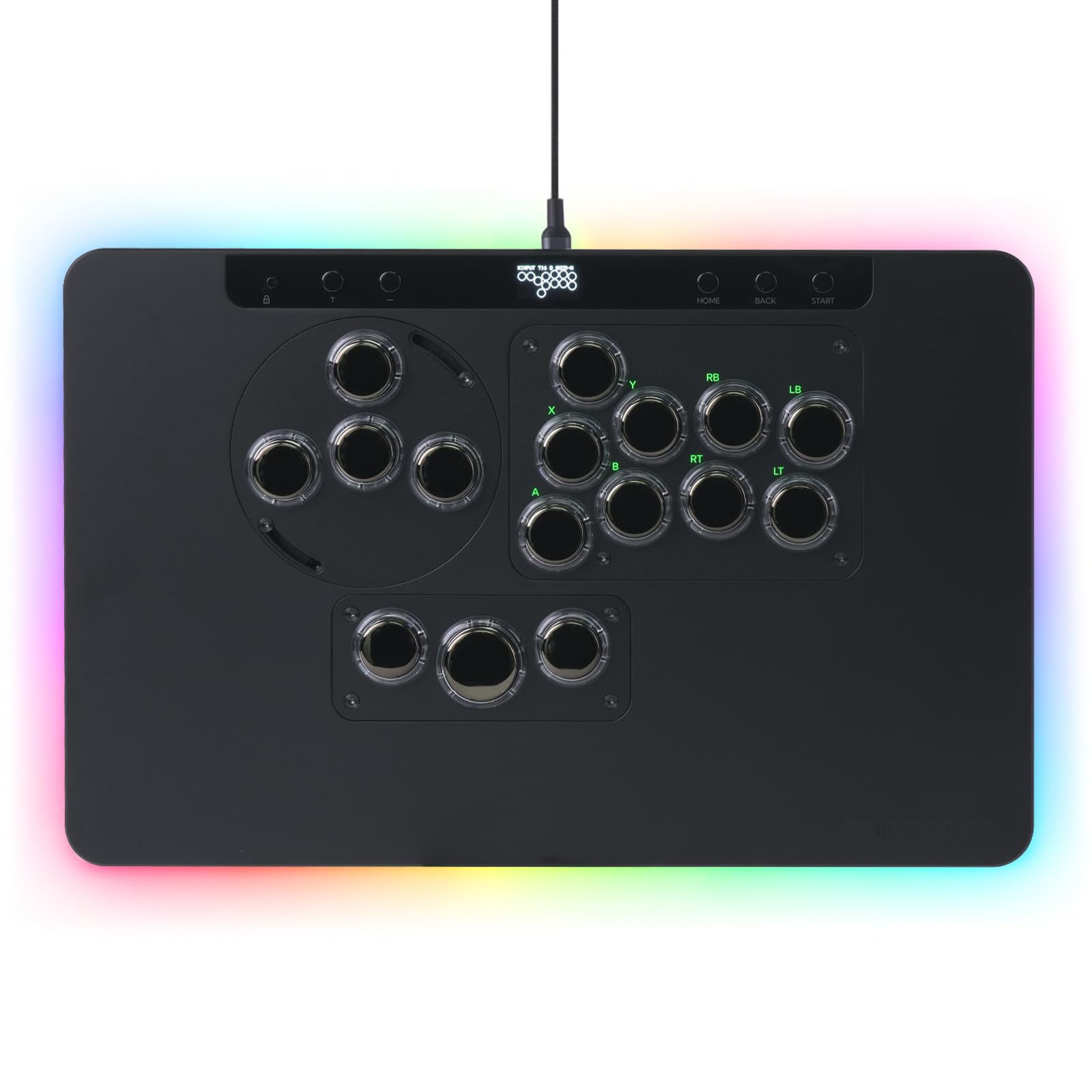 

Haute42 Akecon Безважільний контролер Безважільний контролер Оснащений RGB-підсвічуванням Перемикач блокування турніру X1 & чорний