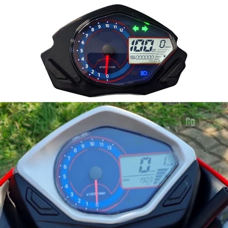 Waterproof Motorcycle Dashboard with LED Illumination Offering Fuel Monitoring Speed Alert and Design For FT250 TS250CC Riders