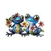 Metal Frog Decorative Plate Colorful Wall Hanging Decoration Gifts Cat Wall Decor  Garden