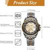 Steampunk Men's Automatic Watch Gold Stainless Steel Vintage Classic Fashion Gift