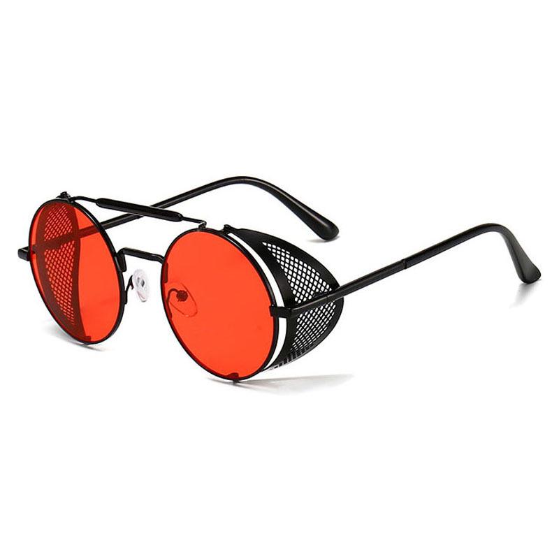 Steampunk Retro Reflective Aviator Sunglasses: European & American Style, Windproof Metal Design