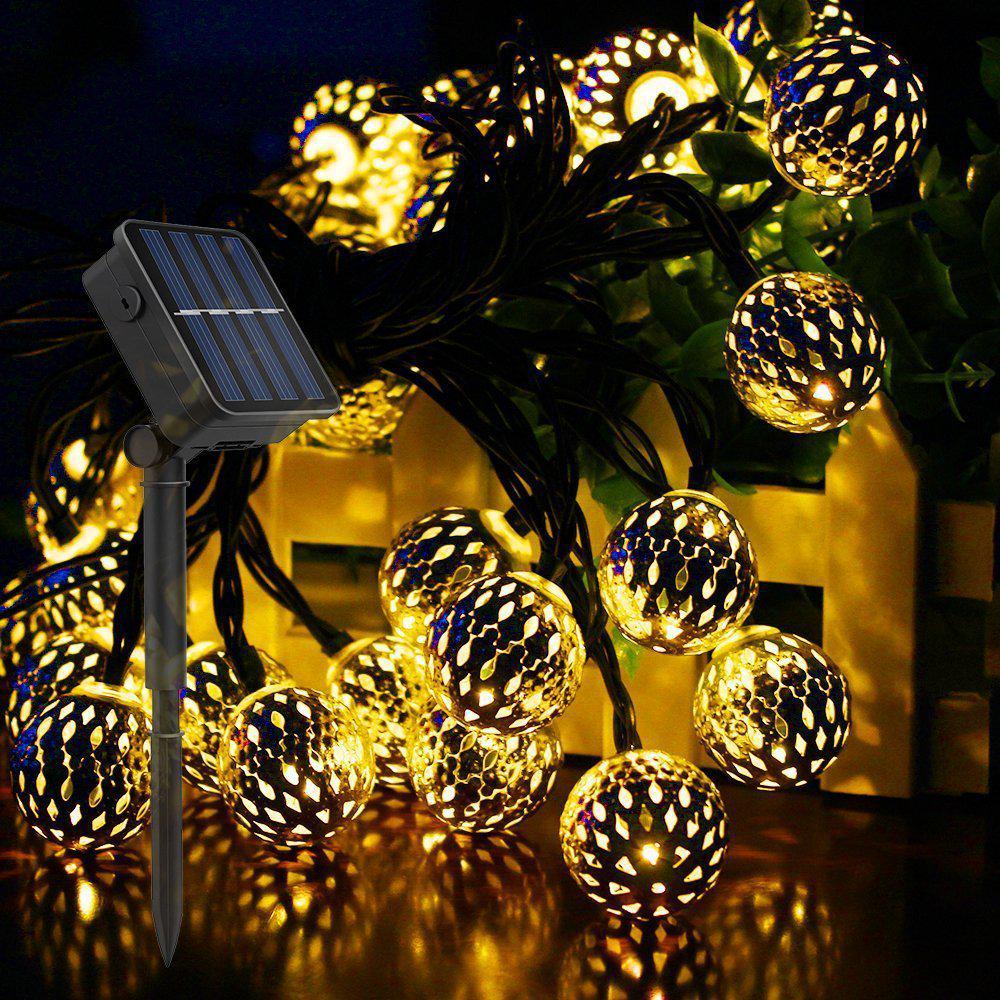 LED Solar Moroccan Ball Christmas String Lights