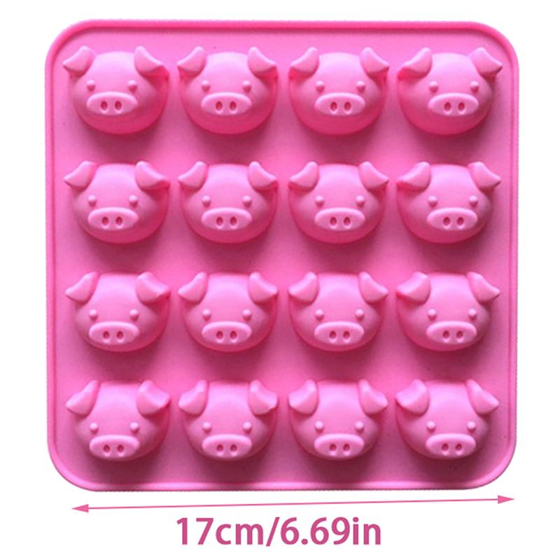 Schwein-Form Silikonform Hohlraum Fondant Seife Süßigkeit Fondant Schokolade Küchenform Zubehör Schokoladenkekse Kuchen DIY Form