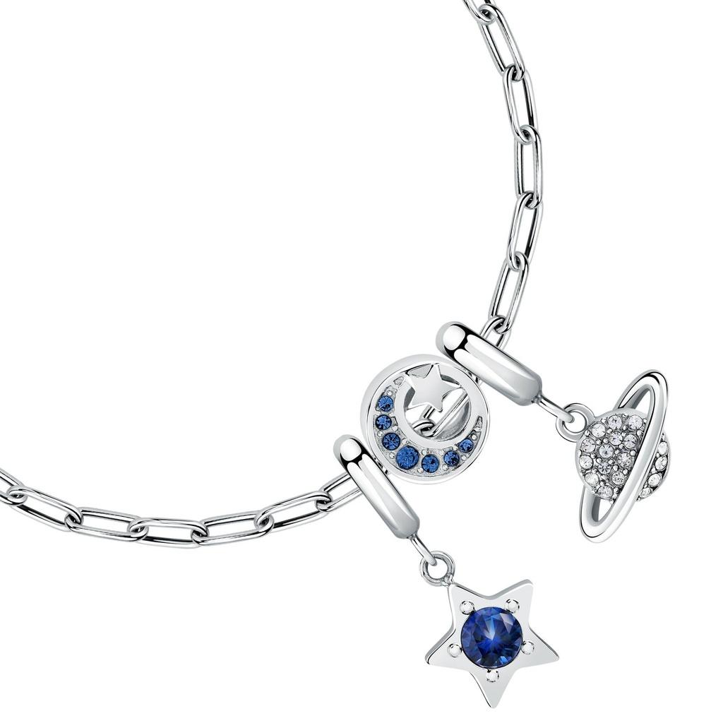 Morellato Drops Bracelet With Clear And Blue Crystals SCZ1380 For Women