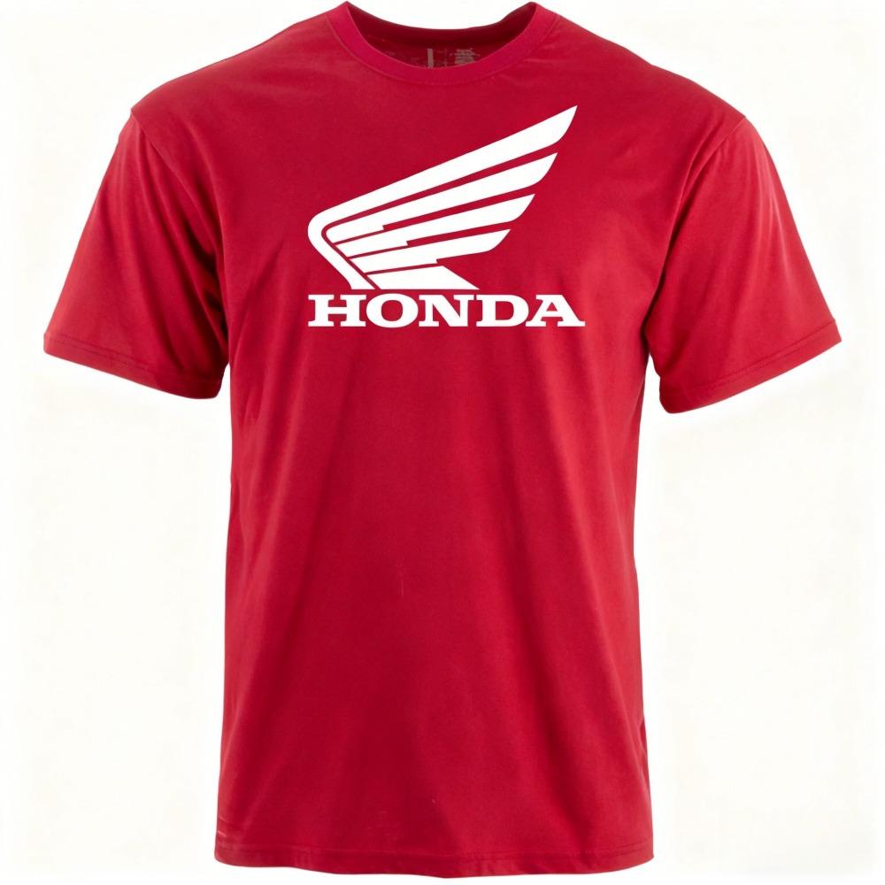 

Honda Mens and Womens Tshirt Summer Cotton Tee Honda Gold Wing Sports Shortsleeved Spring Autumn Motorcycle Cycling Top S