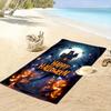 Hauntingly glowing Halloween scene Print beach towel, quick drying, suitable for travel, outdoor sports, jogging, the beach and swimming, gift