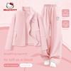 Hellokitty Girls' Suit, Spring and Autumn Style, Stylish Kidsren's Jacket and Sweatpants, Pink, Two-Piece Set for Older Girls In Spring