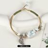 Retro ceramic flower woven bracelet niche literary hand rope small fresh bell bracelet female