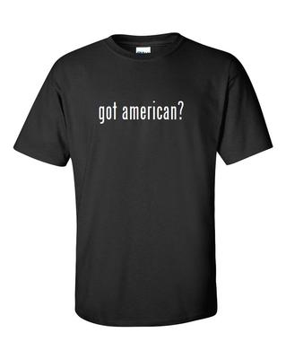Haben Sie Amerikaner? Baumwoll T-Shirt Hemd Einfarbig Schwarz Weiß Lustig S M L XL 2XL 3XL