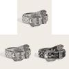 Water Crystal Women Belt With Alloy Buckle For Retro Style Fashion Accessory