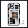 European and American ins style stamp Apple 16Pro mobile phone case 14Plus transparent anti-drop protective case iPhone17 soft case