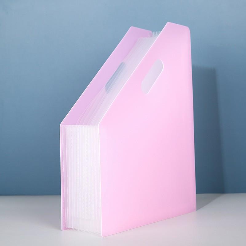 A4 Vertical Accordion File Organizer - Rainbow Desktop Storage Folder for Students and Office Use