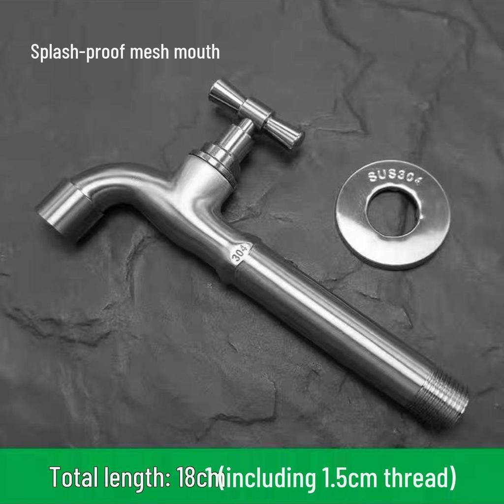 304 Stainless Steel Anti-Freeze Cold Resistant Outdoor Faucet with 4/6-Point Nozzle for Washing Machine