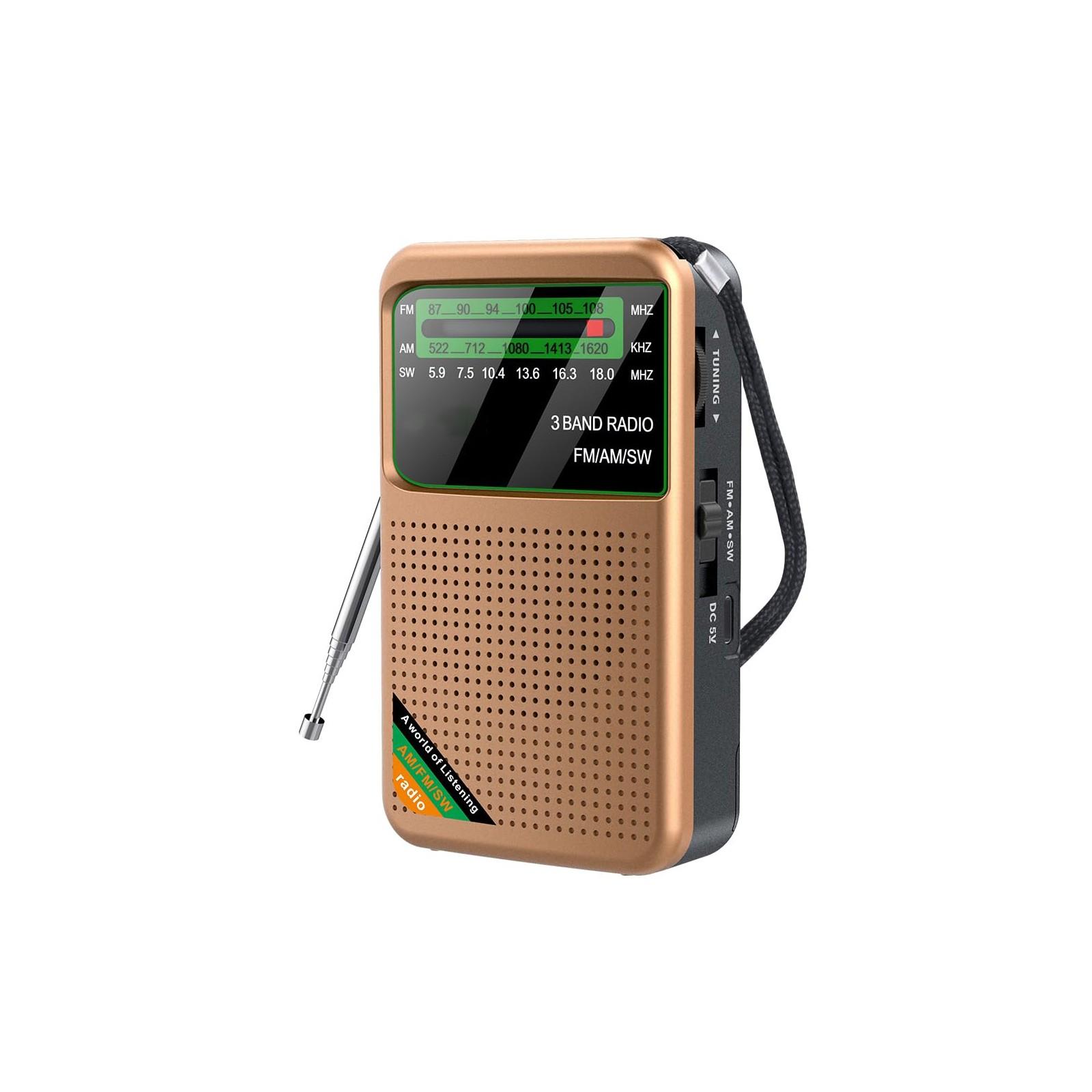 

Полнодиапазонное полноканальное радио Многофункциональный автоматический поиск каналов Специальное радио для пожилых людей One Size золотой