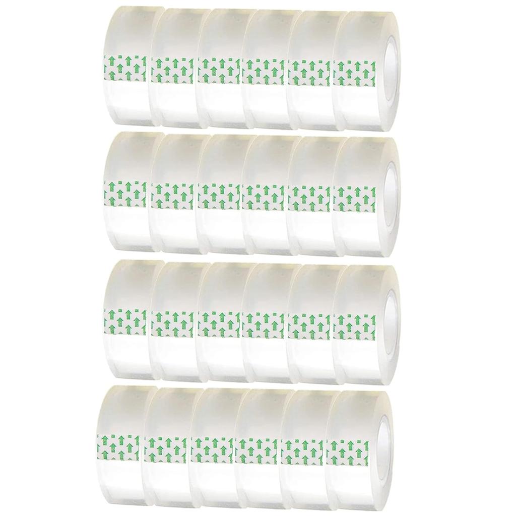 12 Pack Transparent Tape Clear Tape Refills Rolls Each Roll 3/4 x 1000 Inches, 1 inch Core, for Office, Home, School