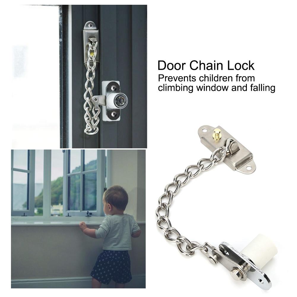 Stainless Steel Anti Theft Door Chain Lock Children Safety for Aluminum Alloy Window